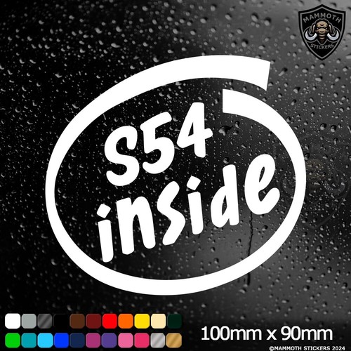 S54 inside sticker - sticker, car