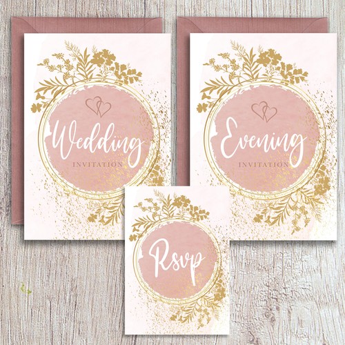 Blank wedding invitations - invitations, with