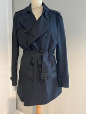 Burberry Trench coat mid length navy trench with detachable liner uk8 ref mp
