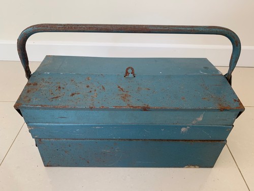 Vintage blue metal cantilever - blue,