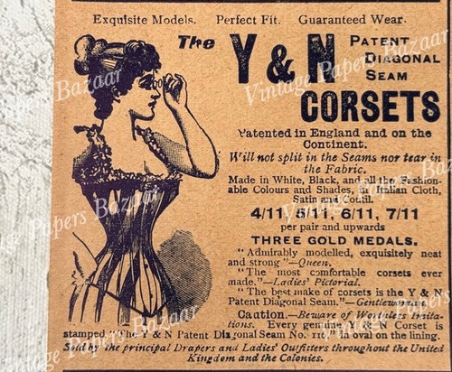 Ladies corsets patent - y,