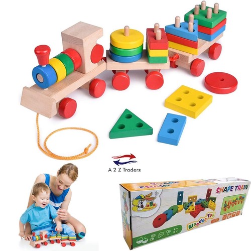 Wooden train pull along - train, toy