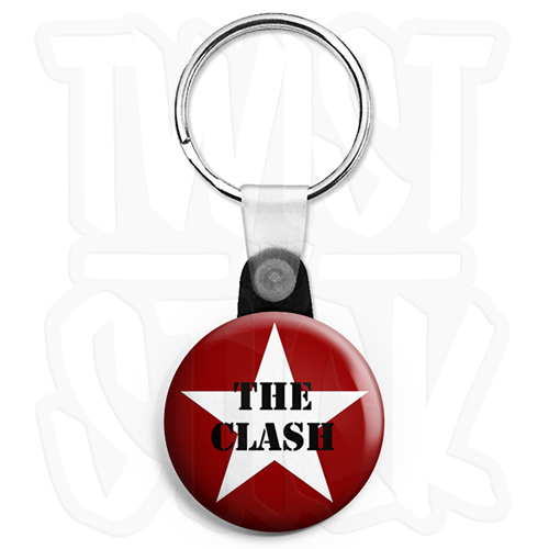 The clash star logo keyring - clash,