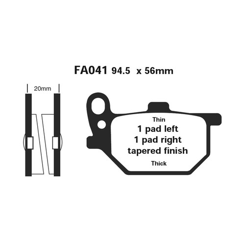 Pair brake pads ebc - pair, v