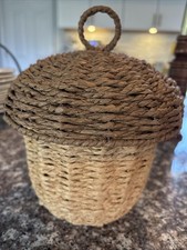 Acorn Shaped Woven Wicker