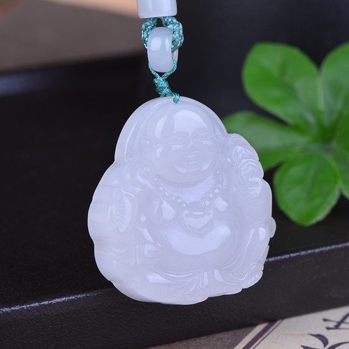 Natural white jade buddha - jade,