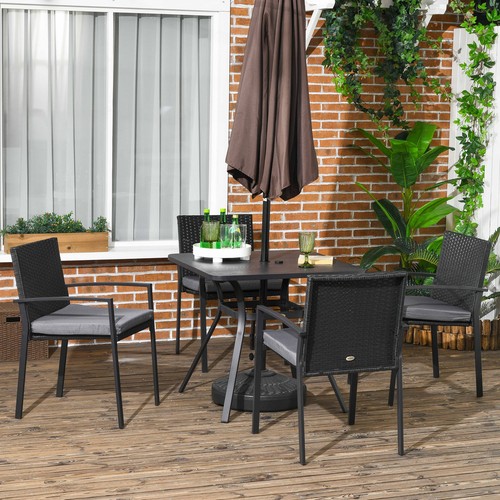 Seater rattan dining set - 4,