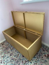 lloyd loom w lusty & sons ltd ottoman gold original gold wicker linen chest x
