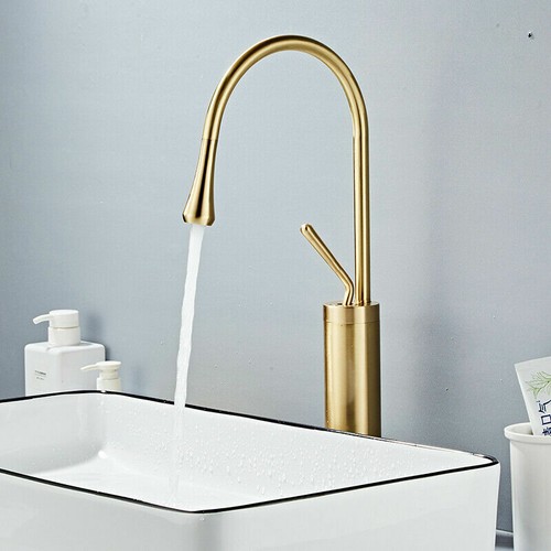 Brass bathroom sink taps - bathroom,