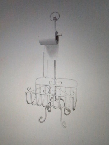Large shabby chic white metal - large,
