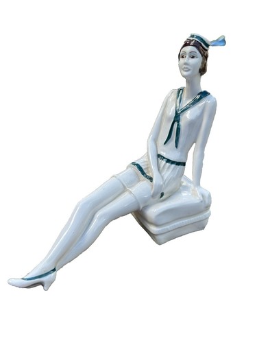 Art deco figurine sailor lady - art,