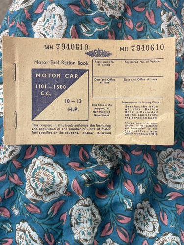 Vintage motor fuel ration book - vintage,