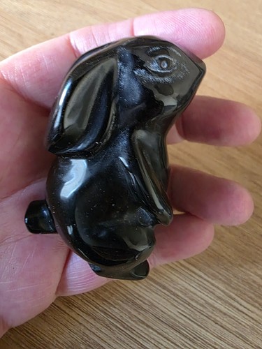 Black obsidian hand carved - obsidian,
