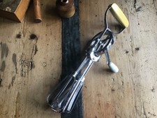 vintage kitchen rotary hand whisk stainless steel 1960s retro kitchen tool