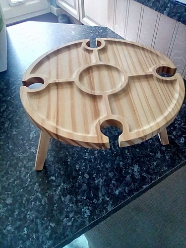 Wooden folding snack table - snack,