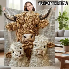 Cute christmas highland cow - cow, &