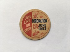 CORONATION JUNE LONG LIVE THE QUEEN CARDBOARD MILK BOTTLE TOP