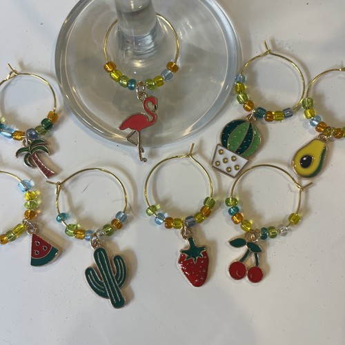 Wine glass charms set 8 - charms, of