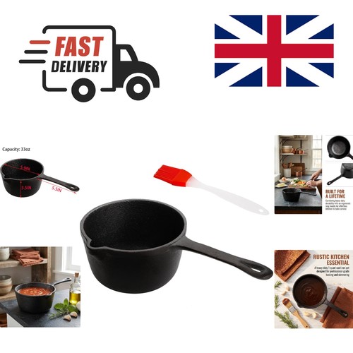 Sturdy 900ml cast iron stewing - iron,