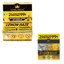 King Palm | 2-100 | Lemon Haze Flavoured Tips | Squeeze and Pop | 2-50 Packs