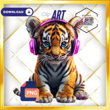  The Neon-Headphone Tiger Cub