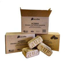 Boxed UK Made Ecofire HotBrix Quality Hardwood RUF Briquettes Eco Heat Logs