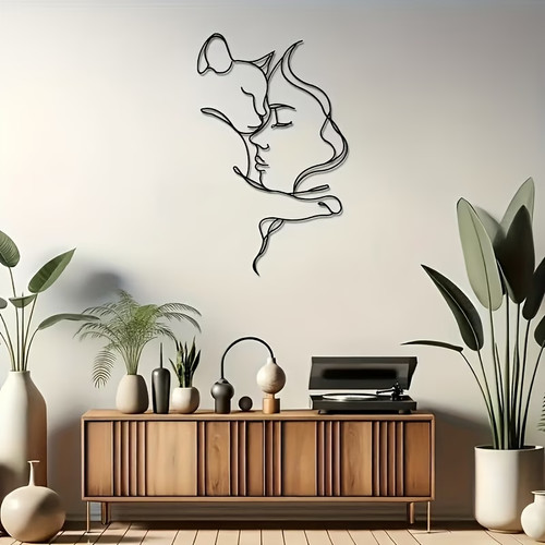 Cat lovers metal wall - lovers,