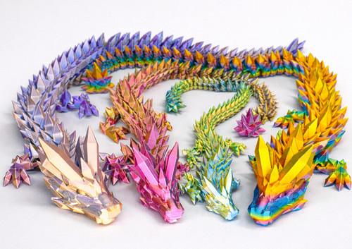 Articulated crystal dragon - articulated,