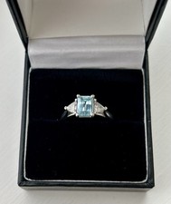 Platinum 950 aquamarine and - 950,
