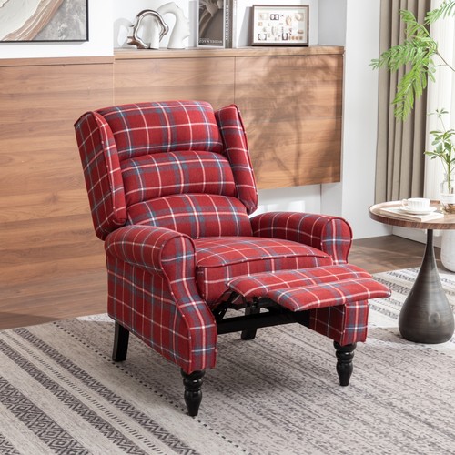 Upholstered wingback recliner - upholstered,