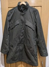 Reiss Men's Military Style Long Coat Dark Green Size M