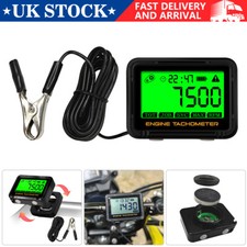 Digital LCD Engine Hour Meter Inductive Tachometer Gauge For Motorcycle Boat Car