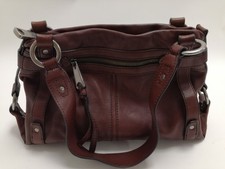 Fossil Fifty-Four Brown Leather Shoulder Bag with Dust Bag