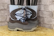 BLUE GREY RUBBER FABRIC WINTER SNOW BOOTS SIZE 6.5 - 7  40/41 BY QUECHA USED