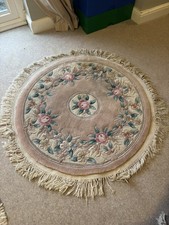 114cm Round Chinese Rug Peach