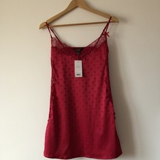 NEW! Lipsy Red Lace Satin