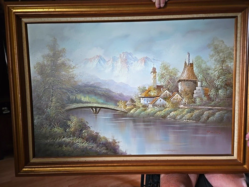 Framed realism landscape - framed,