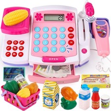 BUYGER Kids Mini Childrens Toy Till for 3 Year Old Boys/Girls