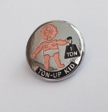 TON UP KID ENAMEL LAPEL PIN