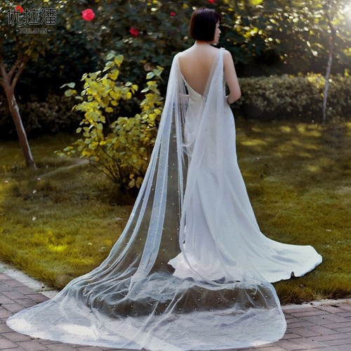 Pearls bridal wedding cape - bridal,