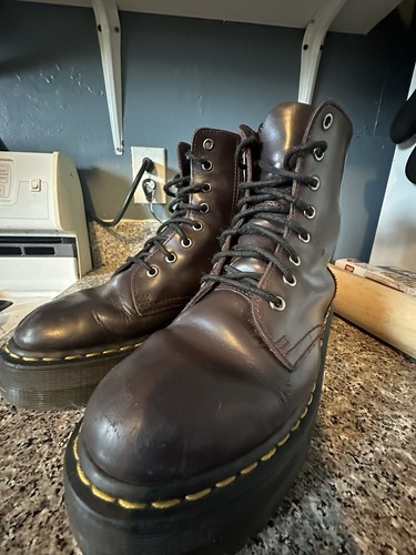 Martens red leather - martens, combat