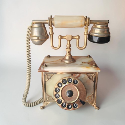 Onyx telephone rotary dial - onyx,