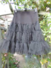 SIZE 10/12 Black tulle petticoat ~ Rockabilly Jive steampunk