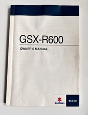 User Manual Suzuki GSXR 600