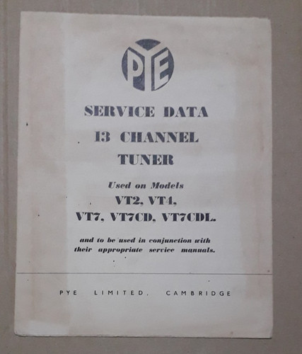 Pye channel tuner service - pye,