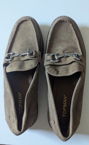 Beige brown loafers buckle - loafers,