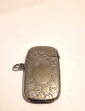 EDWARDIAN SILVER VESTA CASE