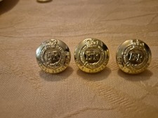 3X Vintage Royal Military buttons Gaunt London, with Crown & Anchor Design,
