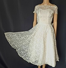 Ivory lace vintage 1940s - vintage, 50s