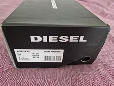 Diesel S Clever Low White Leather Trainers UK10